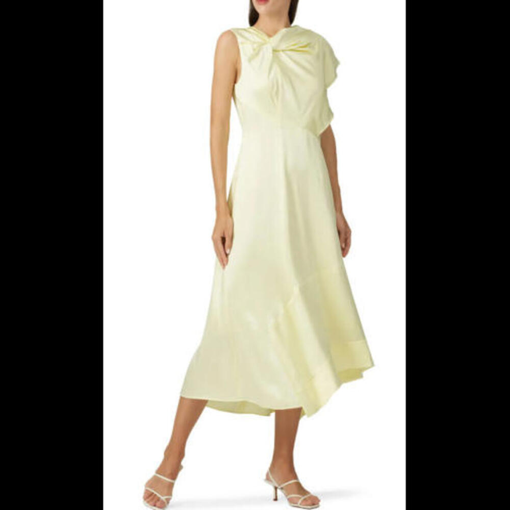 3.1 Phillip Lim Twisted Asymmetrical Neckline Dress, SZ 2, $995, Pre-Owned, Flaw